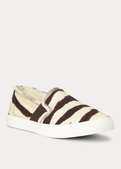 Ralph Lauren Jinny Zebra Slip-On Sneakers Dame Danmark (QWANE1632)